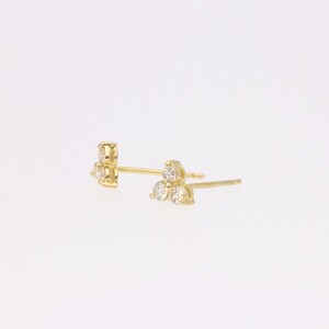 ピアス スリーストーン ダイヤモンド 0.3ct k18イエローゴールド スタッドピアス EJ-104