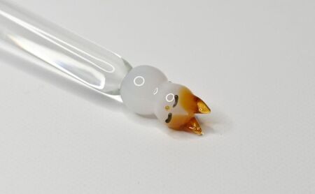 clarto　ガラスペンlavie（ネコ）　筆記用具 ガラスペン 硝子ペン 手作り ガラス 硝子 かわいい インク 手紙 日記 プレゼント ギフト 墨田区 東京都 サバトラ