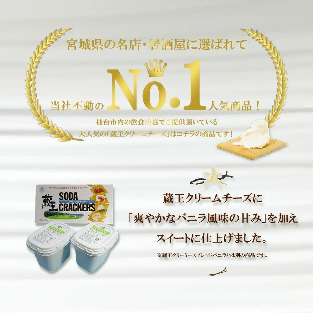 蔵王クリーミースプレッド500g　2個＆クラッカーセット　濃厚 クリーミー クリームチーズ チーズ 蔵王 人気【04301-0495】
