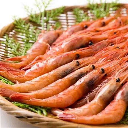 一年でよりおいしい時期のお刺身用甘エビ(船内冷凍)Lサイズ　500g以上　【配送不可地域：離島】【1102653】