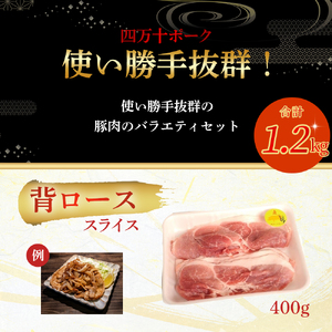 農林水産大臣賞獲得の「四万十ポーク」 平野協同畜産の「麦豚」スライスセット1.2kg 豚肉 ロース もも バラ 冷蔵 小分け 四万十 ／Ahc-04