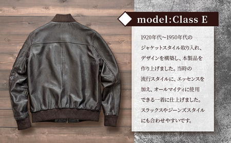 【Nappa Leather仕様】レザージャケット [model:Class E］ ジャケット 革 皮革 レザー 皮製品 レザー製品 シープスキン シープレザー メンズ パキスタン L：ダークブラウン