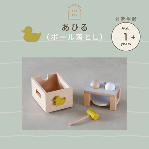 HOPPL（ホップル） スタッキングボックストイ あひる（ボール落とし） メッセージプレートB
