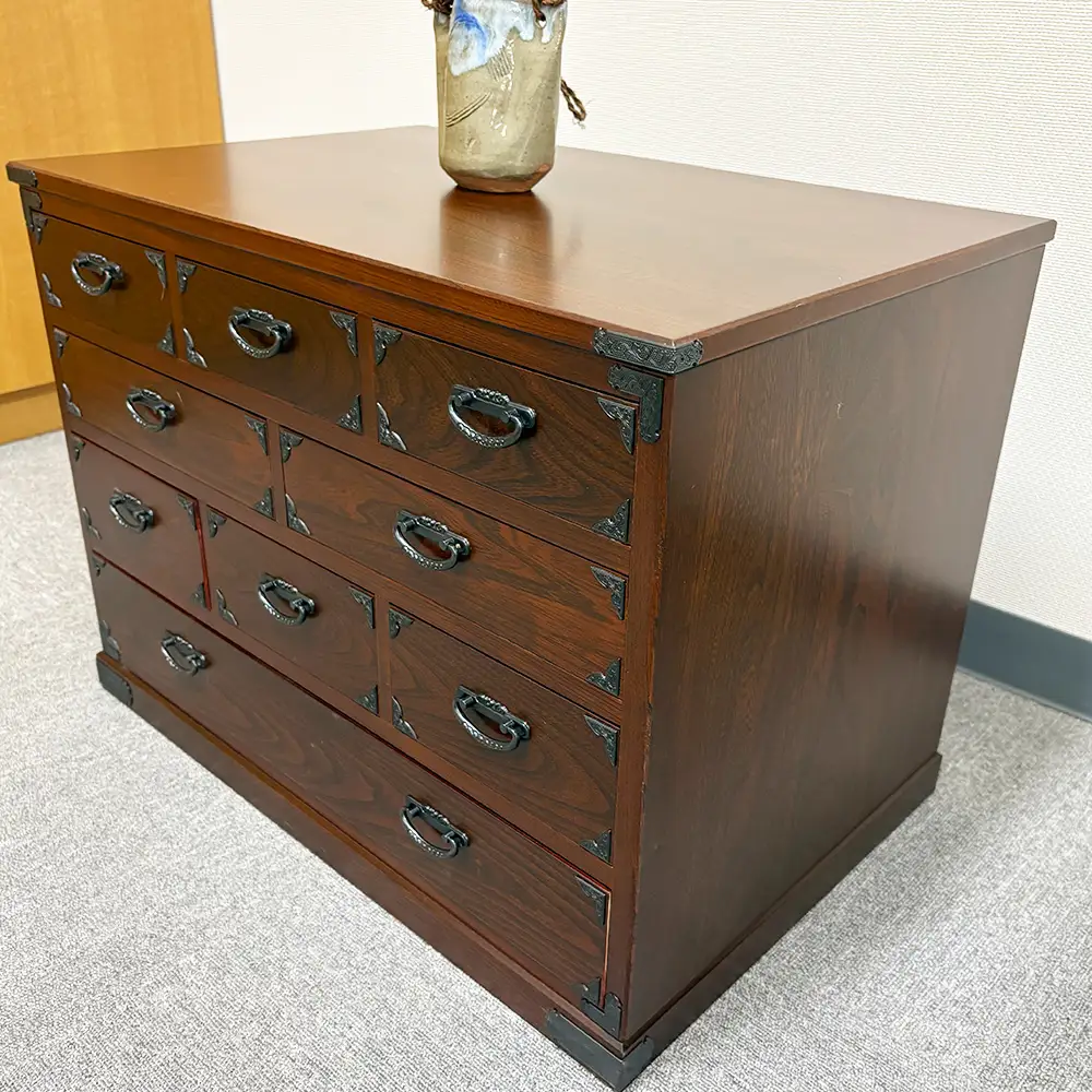 府中民芸家具　高級小箪笥　50型（4段9杯）20kg No.1077