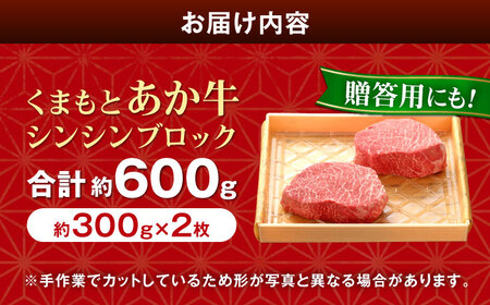 【GI認証】くまもとあか牛シンシンブロック 約300g×2枚 シンシンブロック[AYCQ021]