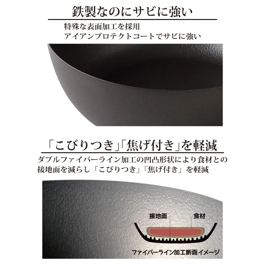 eNグローコートフライパン24cm IH対応 燕三条 鉄フライパン 軽量 高耐久 防さび アーネスト キッチン