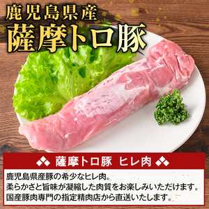 K-486-C 鹿児島県産 薩摩トロ豚 ヒレ肉(計800g)【ふるさと産直バザール】霧島市 ヒレ肉 国産 鹿児島県産 肉 精肉
