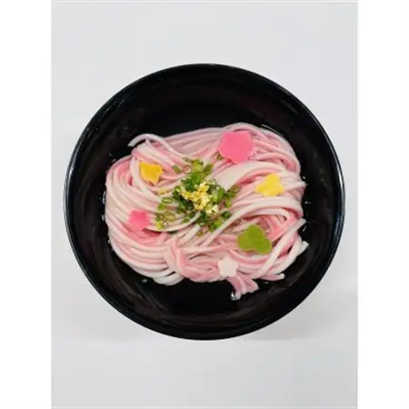 富山県砺波市　柿里商店「knot charm CHIDORI 2」めでた尽くしの紅白細うどん_麺 うどん  _【1613694】
