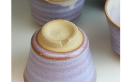萩焼 萩むらさき朝顔茶器揃