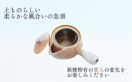 《萩焼》茶こし付 急須 H2-86A   