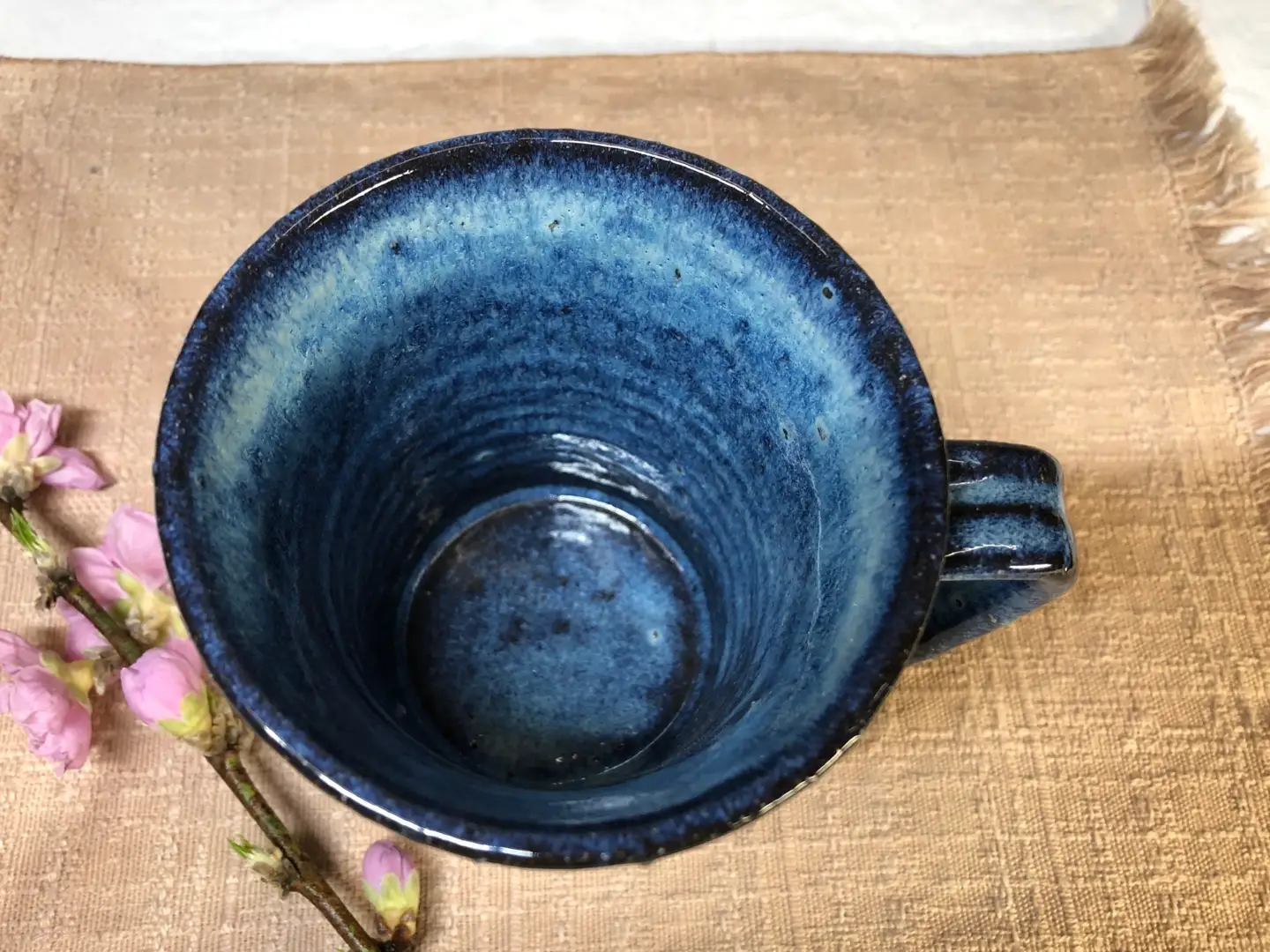 陶器のカップ(縦長)(桜灰釉)|カップ