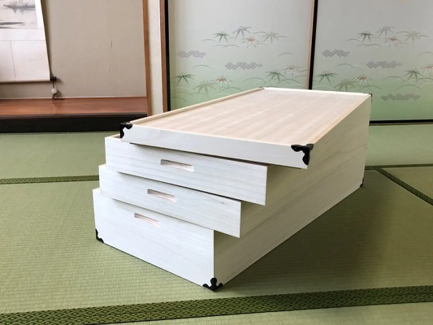 桐たんす 着物収納の定番 総桐衣装ケース3段：B650-005