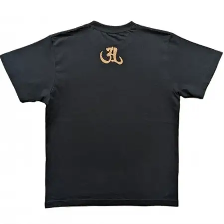 手描きTシャツ 仏画 大日如来 金剛界 黒 (半袖 Sサイズ)【1615117】