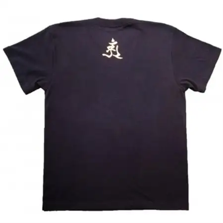 手描きTシャツ 仏画 普賢菩薩 黒 (半袖 Mサイズ)【1615121】