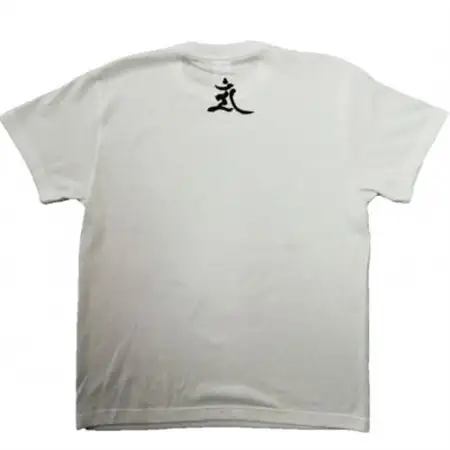 手描きTシャツ 仏画 文殊菩薩 白 (半袖 Sサイズ)【1615172】