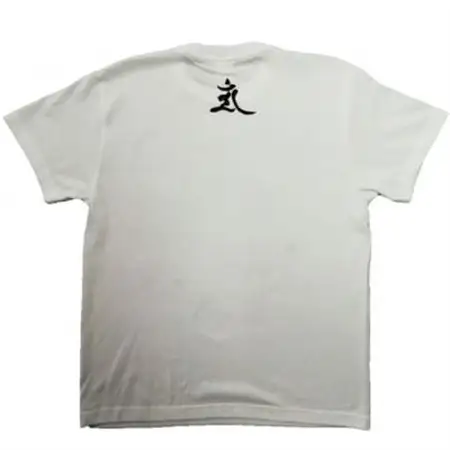 手描きTシャツ 仏画 文殊菩薩 白 (半袖 Mサイズ)【1615173】