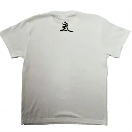 手描きTシャツ 仏画 文殊菩薩 白 (半袖 Lサイズ)【1615174】