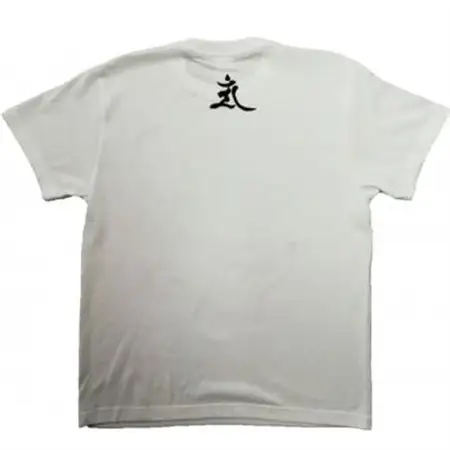 手描きTシャツ 仏画 文殊菩薩 白 (半袖 XLサイズ)【1615175】