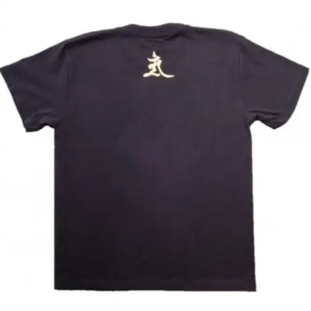 手描きTシャツ 仏画 文殊菩薩 黒 (半袖 Sサイズ)【1615176】