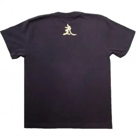 手描きTシャツ 仏画 文殊菩薩 黒 (半袖 Mサイズ)【1615177】