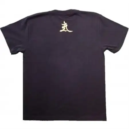 手描きTシャツ 仏画 文殊菩薩 黒 (半袖 Lサイズ)【1615178】