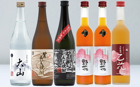 鳥取県の美味しい酒　焼酎・梅酒　6本セット_T2600363