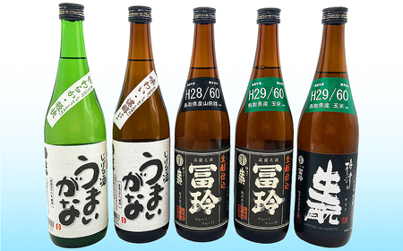 鳥取県の美味しい酒　日本酒　５本セット_T2600366