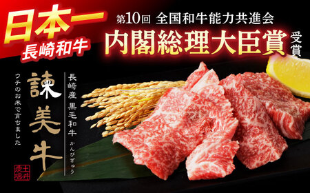 【お中元対応可】【特Aのブランド米で育てた】諫美牛 上カルビ 500g(250g×2) / 牛肉 ぎゅうにく 和牛 肉 焼肉 やきにく 国産 カルビ かるび / 諫早市 / 株式会社土井農場 [AHAD101]