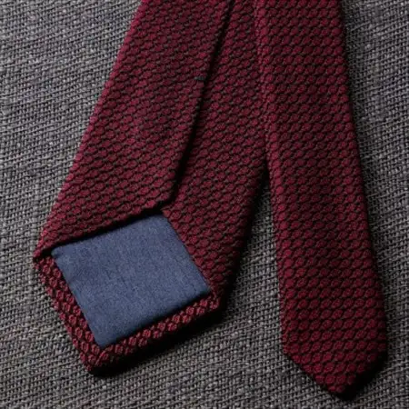 【手織りネクタイ】ワイン ガルザタイ kuskafabric 丹後の絹織物【高島屋選定品】_装飾品・工芸品 ネクタイ・ベルト 服飾小物 _【1615368】
