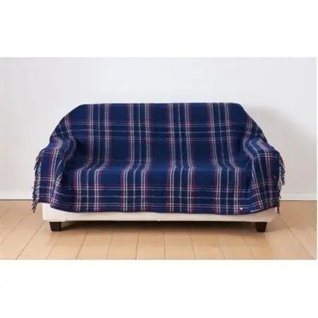 ホットスローケット　(電気ブランケット)　ネイビーブルー(約170×130cm)【1608415】