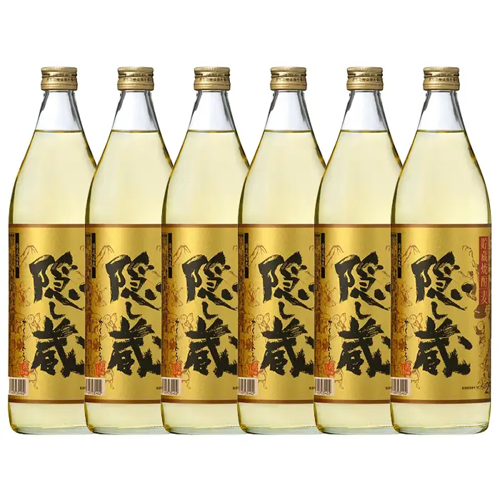 麦焼酎 隠し蔵 25度 900ml×6本 五合瓶  【00-026-25】