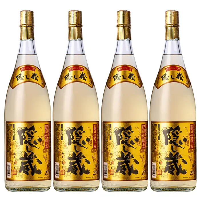 本格麦焼酎 隠し蔵 1.8L×4本 25度 【00-023-81】