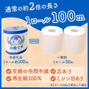 「出番です」トイレットペーパー 12ロール 個包装 ストック 備蓄 防災対策 肌に優しい エンボス加工