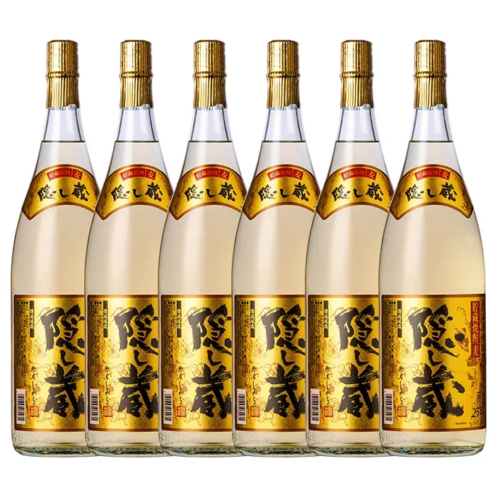 本格麦焼酎 隠し蔵 1.8L×6本 25度 ☆大容量☆セット 【00-023-82】