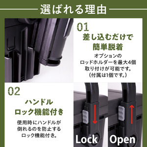 D-4300 GBRH チャコールグレー/ブラック 日本製 タックルボックス 工具箱 ツールボックス ロッドホルダー 道具箱 軽量 耐久性 ボックス 頑丈 アウトドア キャンプ 釣り フィッシング 収納 防災 備蓄  タフ リングスター 奈良県 生駒市 送料無料