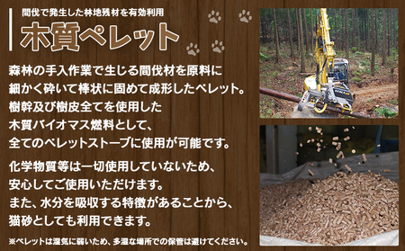＜西予市木質ペレット 約20kg (全木)＞ 木材 木製 ウッド ストーブ ペレットストーブ 燃料 猫砂 ネコ砂 ねこすな ねこ砂 ペット トイレ 間伐材使用 自然素材 ペット用品 国産 SDGs エフシー 愛媛県 西予市【常温】『1か月以内に順次出荷』SEF0003