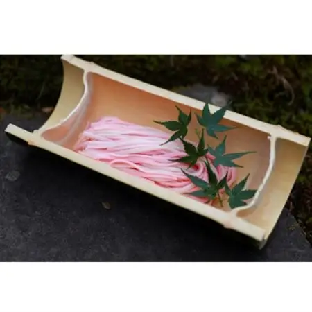 富山県砺波市　180年の技法を伝承した手延べ麺　おめでたい紅白うどん　柿里商店「縁のむすび5袋入」_麺 うどん  _【1616708】