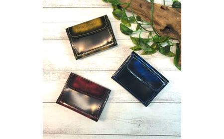 アドバンガラスレザーのミニ財布 レディース メンズ 日本製 財布 ハンドメイド シンプル レザー サイフ 小銭入れ 札入れ おしゃれ 大人 誕生日 プレゼント ギフト 寒川町 神奈川県 赤