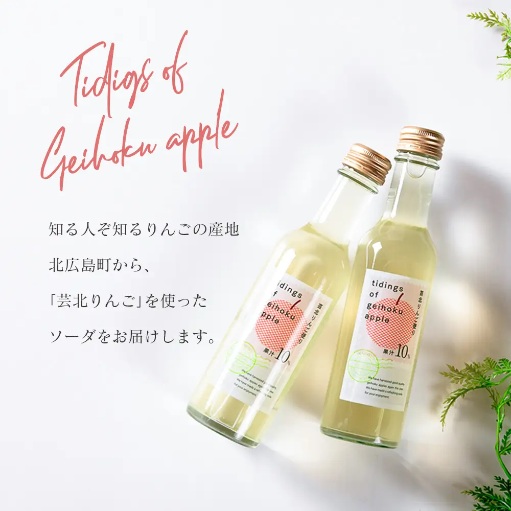 りんごソーダ 芸北りんご便り 炭酸ジュース 200ml 6本_HA095_004