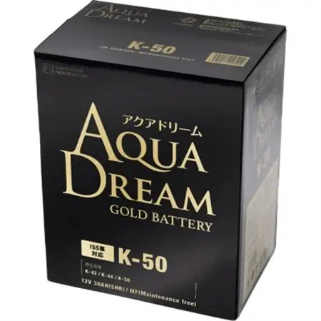 AQUADREAM GOLD 自動車始動用バッテリー ISS車対応  K-50 1個_家電製品 アウトドア・カー用品  _【配送不可地域：沖縄県】【1608319】