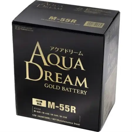 AQUADREAM GOLD 自動車始動用バッテリー ISS車対応  M-55R 1個_家電製品 アウトドア・カー用品  _【配送不可地域：沖縄県】【1608336】