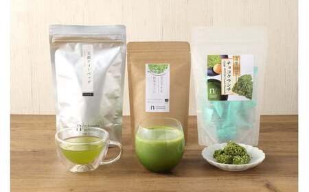 中山吉祥園こだわりの八女茶3種セット【玉露・抹茶オーレ・抹茶クランチ】 八女茶 緑茶 お茶 茶 ティーバッグ 抹茶 お菓子 セット