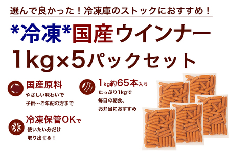 ★ふるなび限定★ 国産 ウインナー 5kg 訳あり 冷凍 ソーセージ ウインナー DV033-1