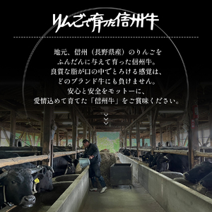 父の日 【りんごで育った信州牛】ステーキ用3枚入り【 牛肉 信州牛 サーロインステーキ 黒毛和牛 A4 サーロイン ステーキ 肉 お肉 牛 和牛 焼肉 焼き肉 BBQ バーベキュー ギフト 冷蔵 長野県 長野 】