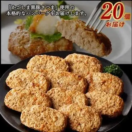 かごしま黒豚ハンバーグおろしソース20個【配送不可地域：離島】【1186219】