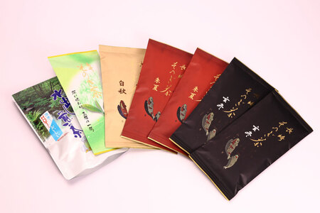 お茶 緑茶 【そのぎ茶】長崎そのぎ茶バラエティーセット 5種 7袋 玄冬 200g 朱夏 200g 白秋 100g 上茶 100g 水出し茶ティーバッグ（5g 16P) 総計680g [池田茶園 長崎県 東彼杵町 hs42bag760004]