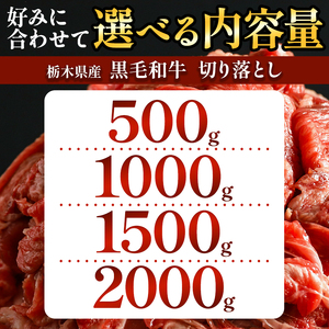 栃木県産牛 黒毛和牛 切り落とし 500g | 栃木県 下野市