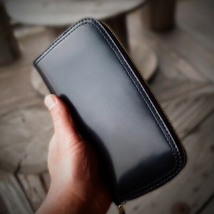 ラフテール【コードバン　ロングZIPウォレット　BLACK DAIAMOND】 CW-BKD-LZ_装飾品・工芸品 財布 服飾小物 _【1618902】