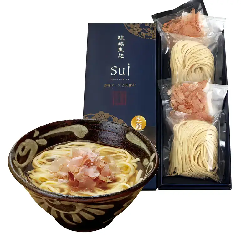琉球生麺 Sui「厳選スープと花鰹」と「厳選スープと軟骨ソーキ」セット 各2食 沖縄 グルメ 琉球 生麺 厳選 スープ 花鰹 軟骨ソーキ セット ご当地グルメ 沖縄料理 郷土料理 沖縄そば 麺 そば 蕎麦 だし 出汁 かつお 軟骨 ソーキ 特産品 お土産 沖縄県 糸満市 56-28