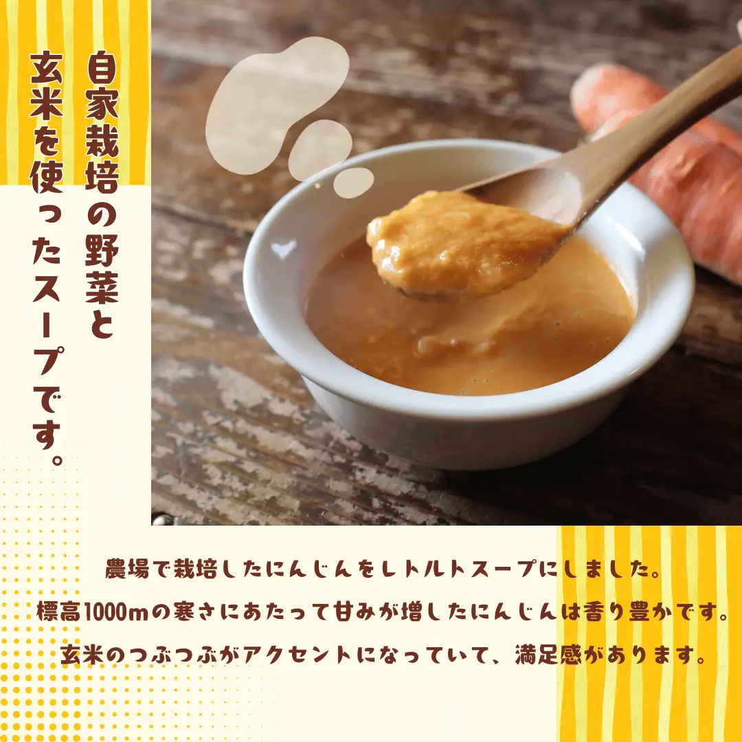 香り豊かなにんじんと玄米のスープ　6個入り［NK-123］